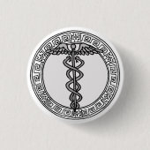 Die Olympier! Hermes/Quecksilber-Symbol-Abzeichen Button (Vorderseite)