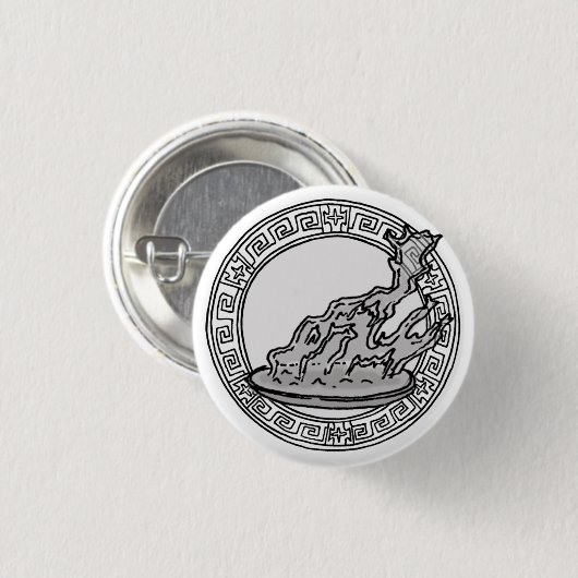 Die Olympier! Hestia / Vesta Symbol Abzeichen Button (Vorne & Hinten)