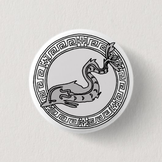 Die Olympier! Poseidon / Neptun-Symbol-Abzeichen Button (Vorderseite)