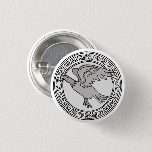 Die Olympier! Zeus / Jupiter-Symbol Abzeichen Button (Vorne & Hinten)