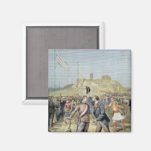 Die Olympischen Spiele in Athen Magnet (Vorderseite/Rückseite)