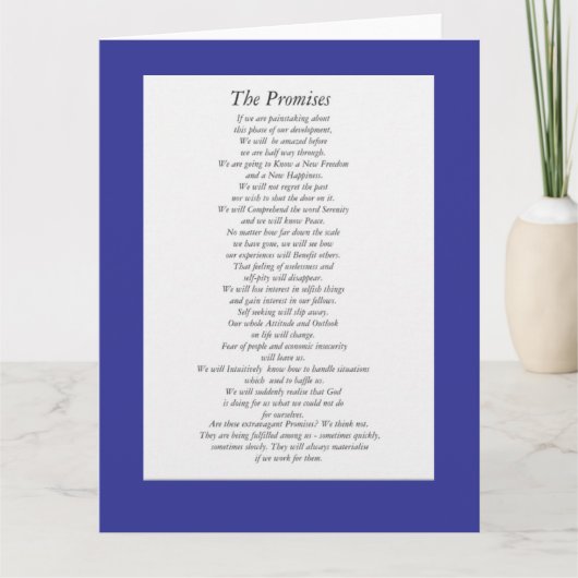 Die OM versprechen (Blatt auf Papier). Karte (Vorderseite)