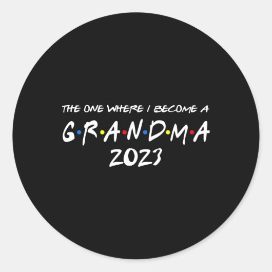 Die Oma 2023, die ich werde, wurde Runder Aufkleber (Vorderseite)