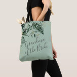 Die Oma der Brautgeschenk-Tasche in grünen Foliage Tasche<br><div class="desc">Elegante Weise grün Botanische Blätter Grüne Oma des Brautgeschenks Tote Beutel</div>
