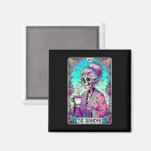 Die Oma Tarot Card Skeleton Mütter Day Hexe Magnet (Vorderseite/Rückseite)
