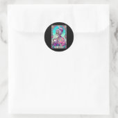 Die Oma Tarot Card Skeleton Mütter Day Hexe Runder Aufkleber (Tasche)