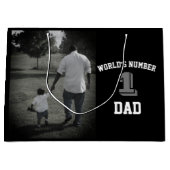 Die Onkel Opa des modernen Fotos Welt Nummer eins Große Geschenktüte (Vorderseite)