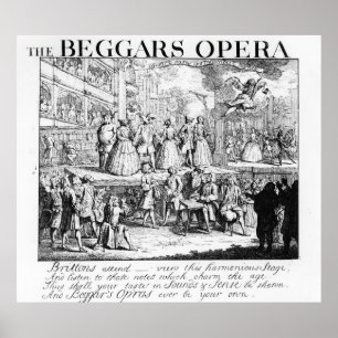 Die Oper des Bettlers Burlesqued, 1728 Poster