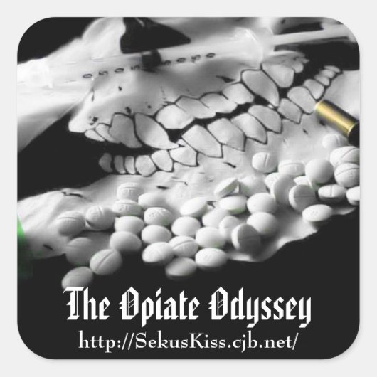 Die Opiate Odyssey "Gear" Sticker! Quadratischer Aufkleber (Vorderseite)