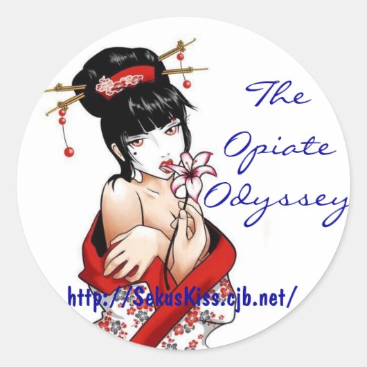 Die Opiate Odyssey "Gear" Sticker! Runder Aufkleber (Vorderseite)