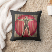 die optische Täuschung des Vitruvianischen Mannes  Kissen (Decke)