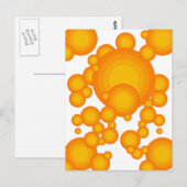 Die Orange 70er Jahre Postkarte (Vorne/Hinten)