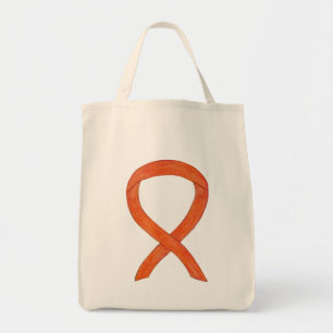 Die Orange Awareness Ribbon Custom Art Toag Tragetasche