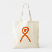 Die Orange Awareness Ribbon Custom Art Toag Tragetasche (Rückseite)