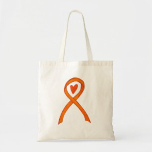 Die Orange Awareness Ribbon Custom Art Toag Tragetasche