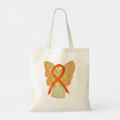 Die Orange Awareness Ribbon Custom Art Toag Tragetasche (Rückseite)