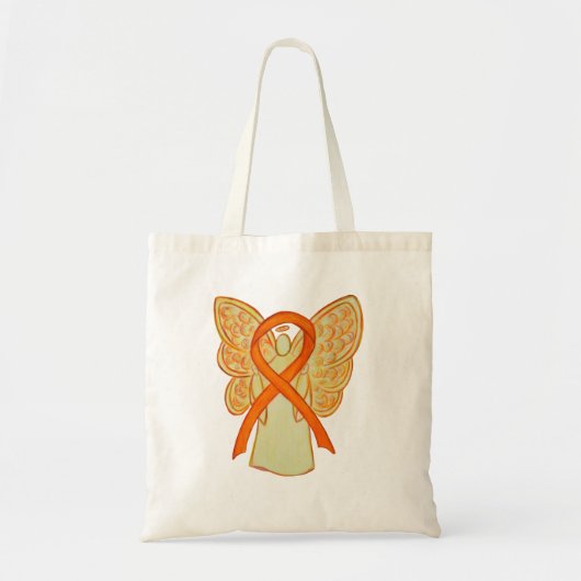 Die Orange Awareness Ribbon Custom Art Toag Tragetasche (Vorne)