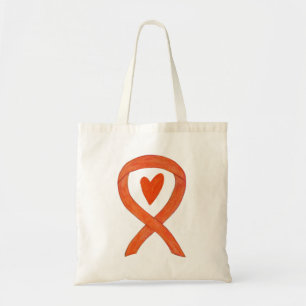 Die Orange Awareness Ribbon Custom Art Toag Tragetasche