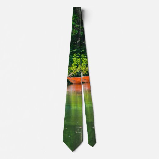 Die Orange Boat Neck Tie Krawatte (Vorderseite)