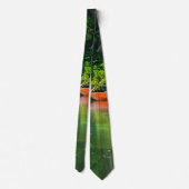 Die Orange Boat Neck Tie Krawatte (Rückseite)