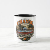 Die Orange Circle Fountain Kaffeetasse (Zentrum)
