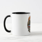 Die Orange Circle Fountain Kaffeetasse (Links)