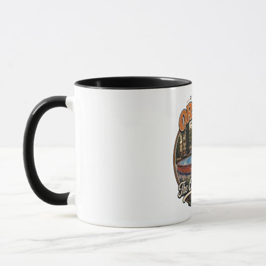 Die Orange Circle Fountain Kaffeetasse (Links)