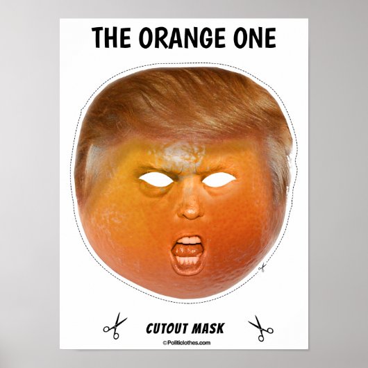 Die orange-eine Halloween-Maske Poster (Vorne)