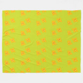 Die orangefarbene Blumen-Decke Fleecedecke (Vorderseite (Horizontal))