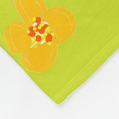 Die orangefarbene Blumen-Decke Fleecedecke (Ecke)