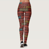 Die orangefarbenen, orangefarbenen Steinziegelfarb Leggings (Rückseite)