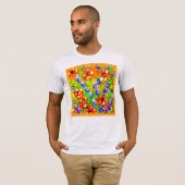 "Die orangen Blume" Niedliche Malerei. Jetzt kaufe T-Shirt (Vorne ganz)