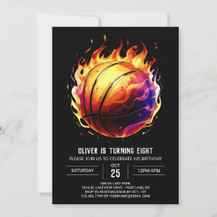 Die Orangen verzauberte Kinderbasketball zum Gebur Einladung