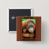 Die Orangutanen gerettet Button (Vorne & Hinten)