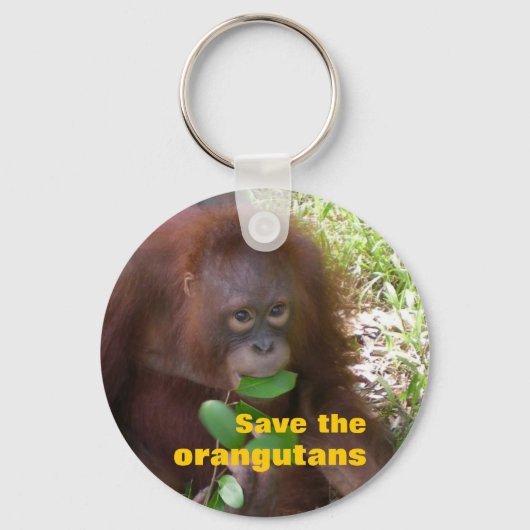 Die Orangutanen gerettet Schlüsselanhänger (Vorderseite)