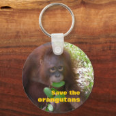 Die Orangutanen gerettet Schlüsselanhänger (Vorderseite)