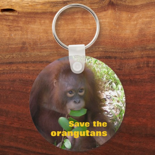 Die Orangutanen gerettet Schlüsselanhänger (Vorderseite)