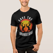 Die Orangutanen gerettet Tri-Blend Shirt (Vorderseite)