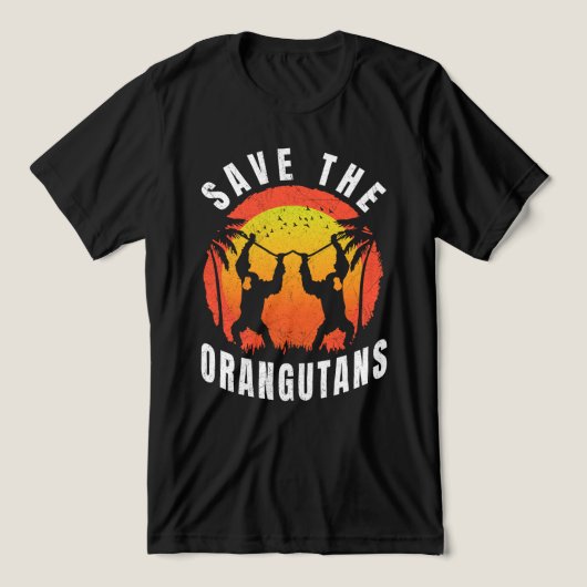Die Orangutanen gerettet Tri-Blend Shirt (Design Vorderseite)