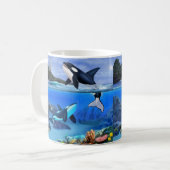 Die Orca-Familie Kaffeetasse (Vorderseite Links)