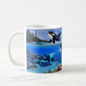 Die Orca-Familie Kaffeetasse (Links)