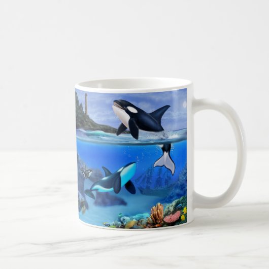 Die Orca-Familie Kaffeetasse (Rechts)