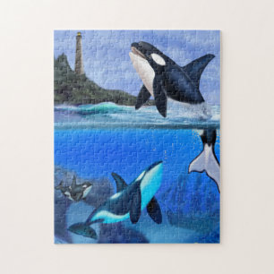 Die Orca-Familie Puzzle