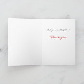 Die Organisatoren sind eine Danksagkarte Dankeskarte (Innenseite)