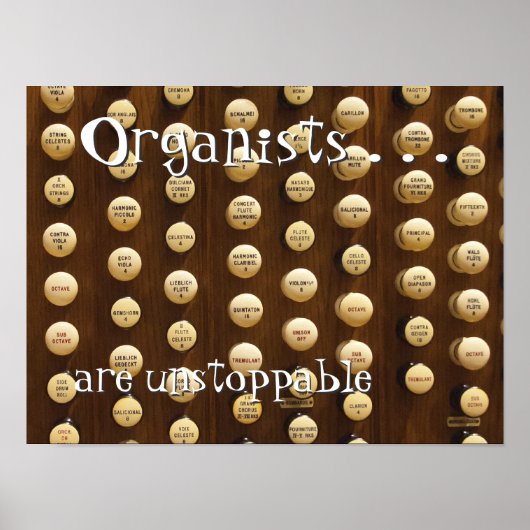 Die Organisatoren sind unaufhaltsam Poster (Vorne)