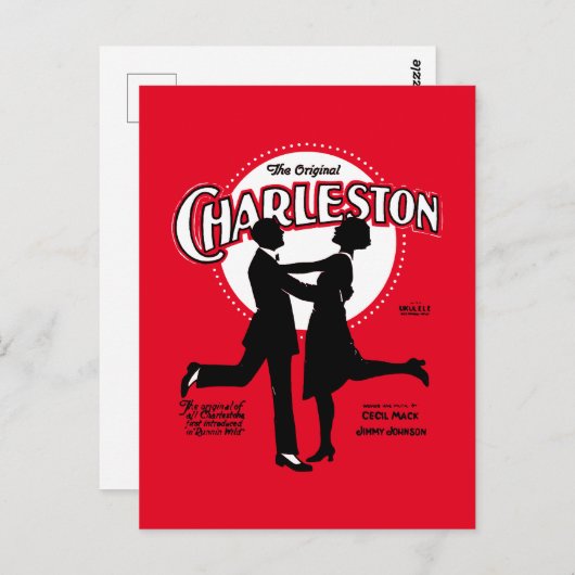 Die Original Charleston Dance Sheet Music 1923 Postkarte (Vorne/Hinten)