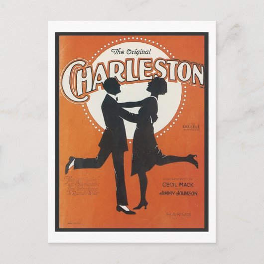 Die Original Charleston Vintage Songbook Cover Postkarte (Vorderseite)