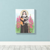 Die Original Crazy Cat Lady St Gertrude Leinwanddruck (Insitu (Holzboden))