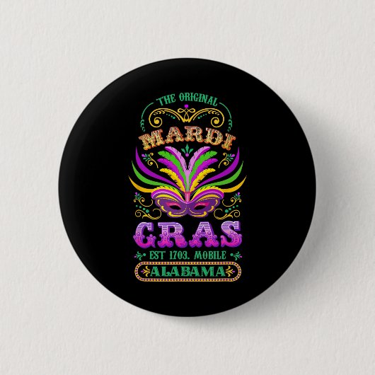 Die Original Mardi Gras Mobile Alabyma 1703 Button (Vorderseite)