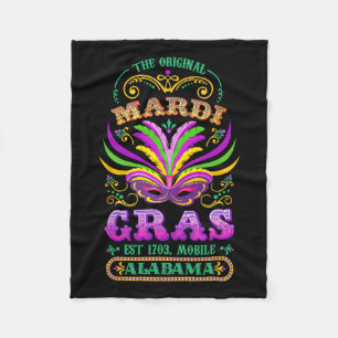 Die Original Mardi Gras Mobile Alabyma 1703 Fleecedecke